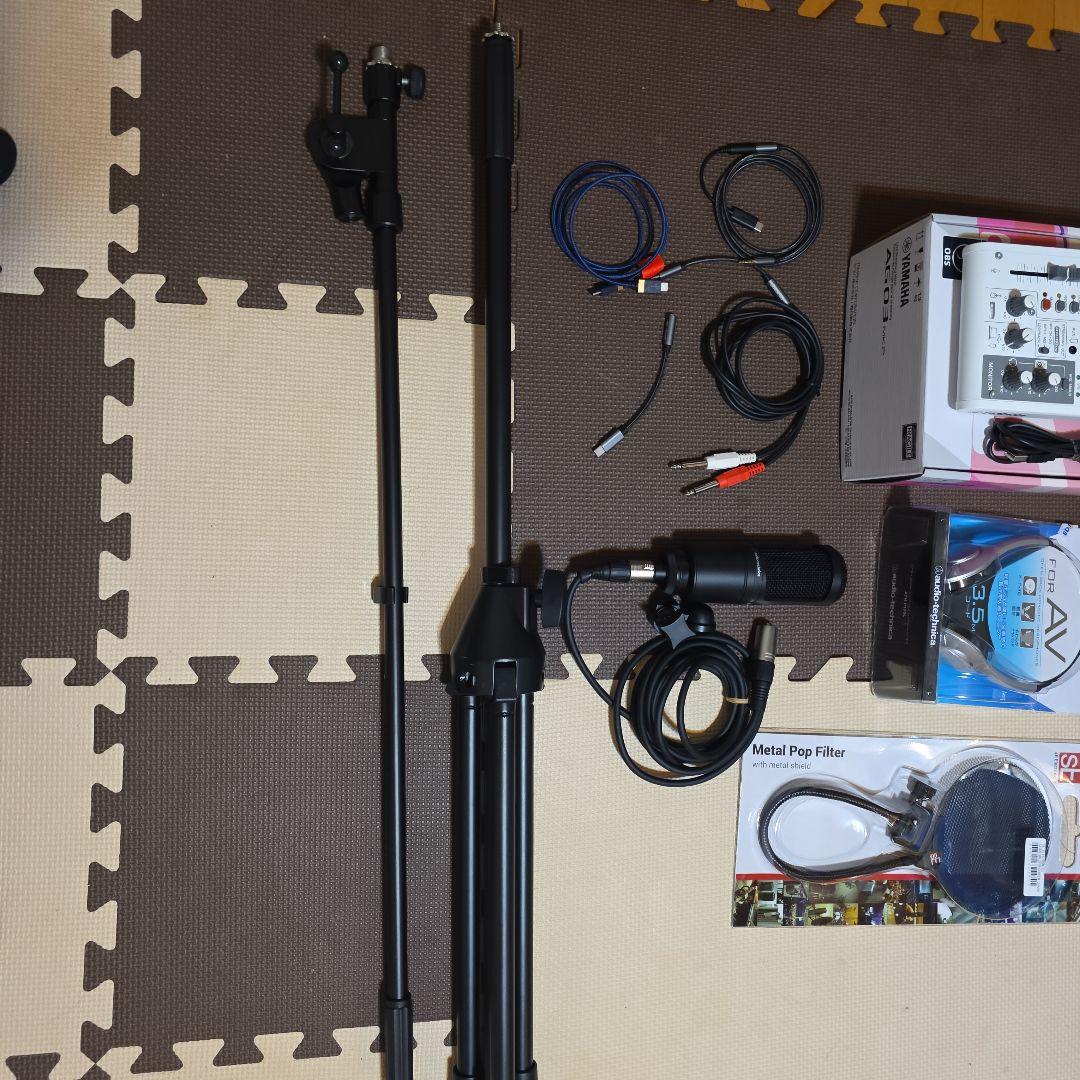 AG03、Audio Technicaコンデンサーマイク、スタンドセット