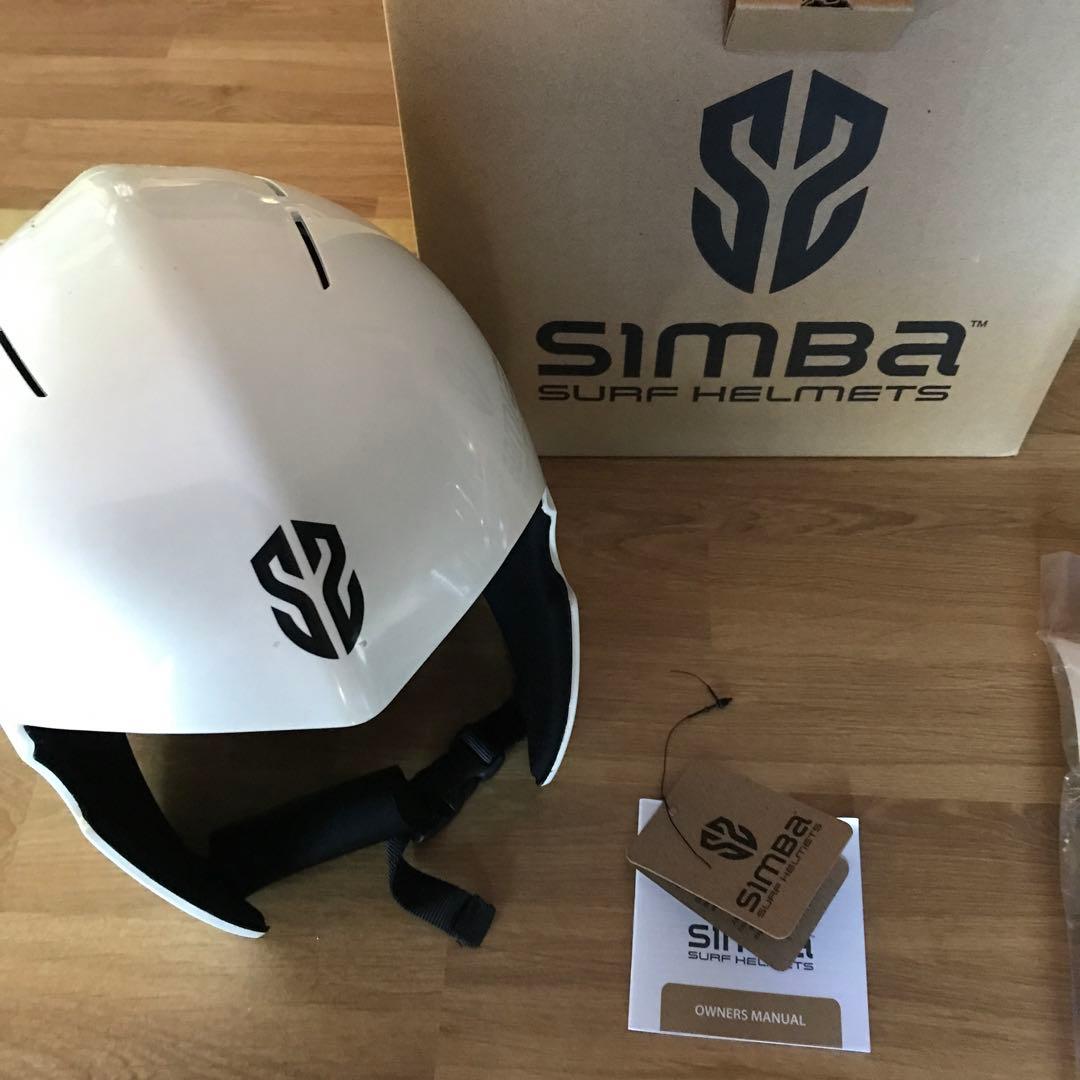 サーフィン・ボディボード Simba water sport helmet. Pearl White. L
