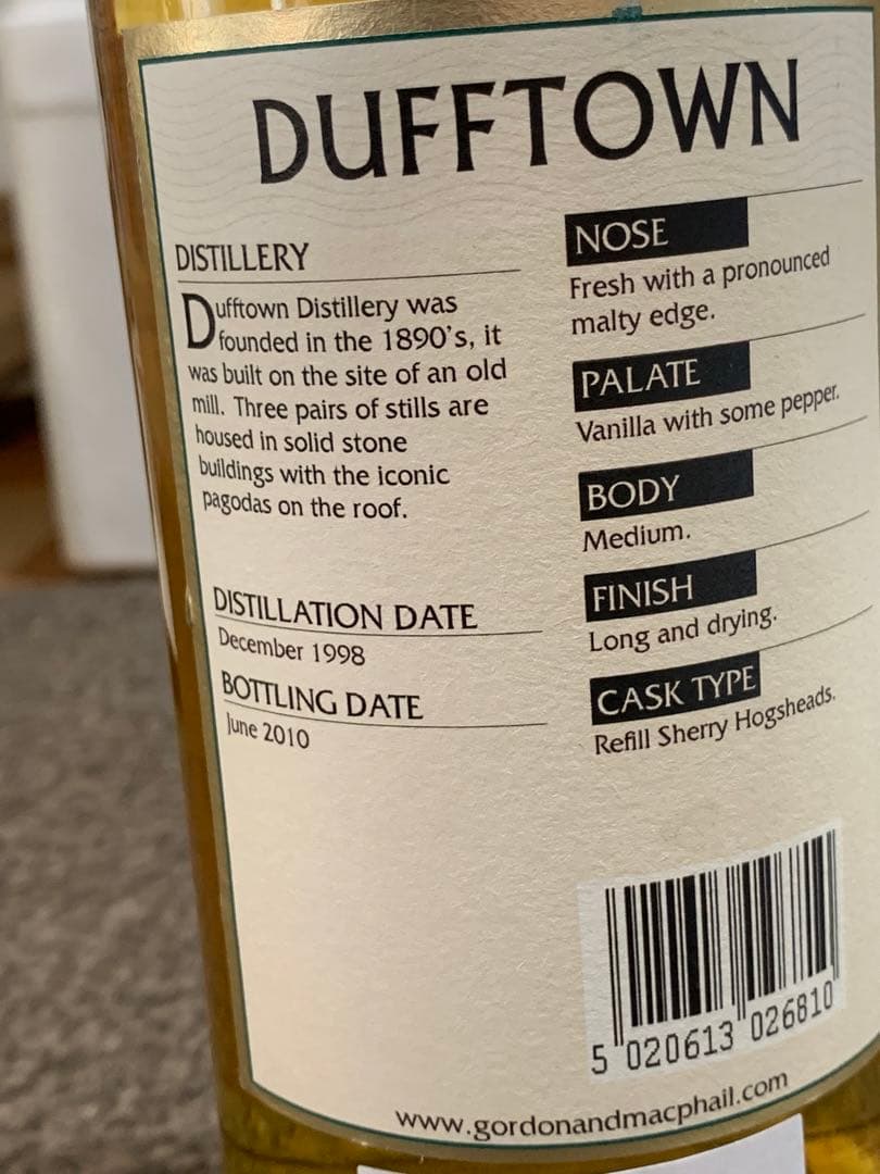 コニサーズチョイス　ダフタウン　1998年