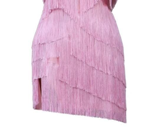 フリンジ 社交ダンス ラテンワンピースドレス キラキラステージ衣装オーダーメイド