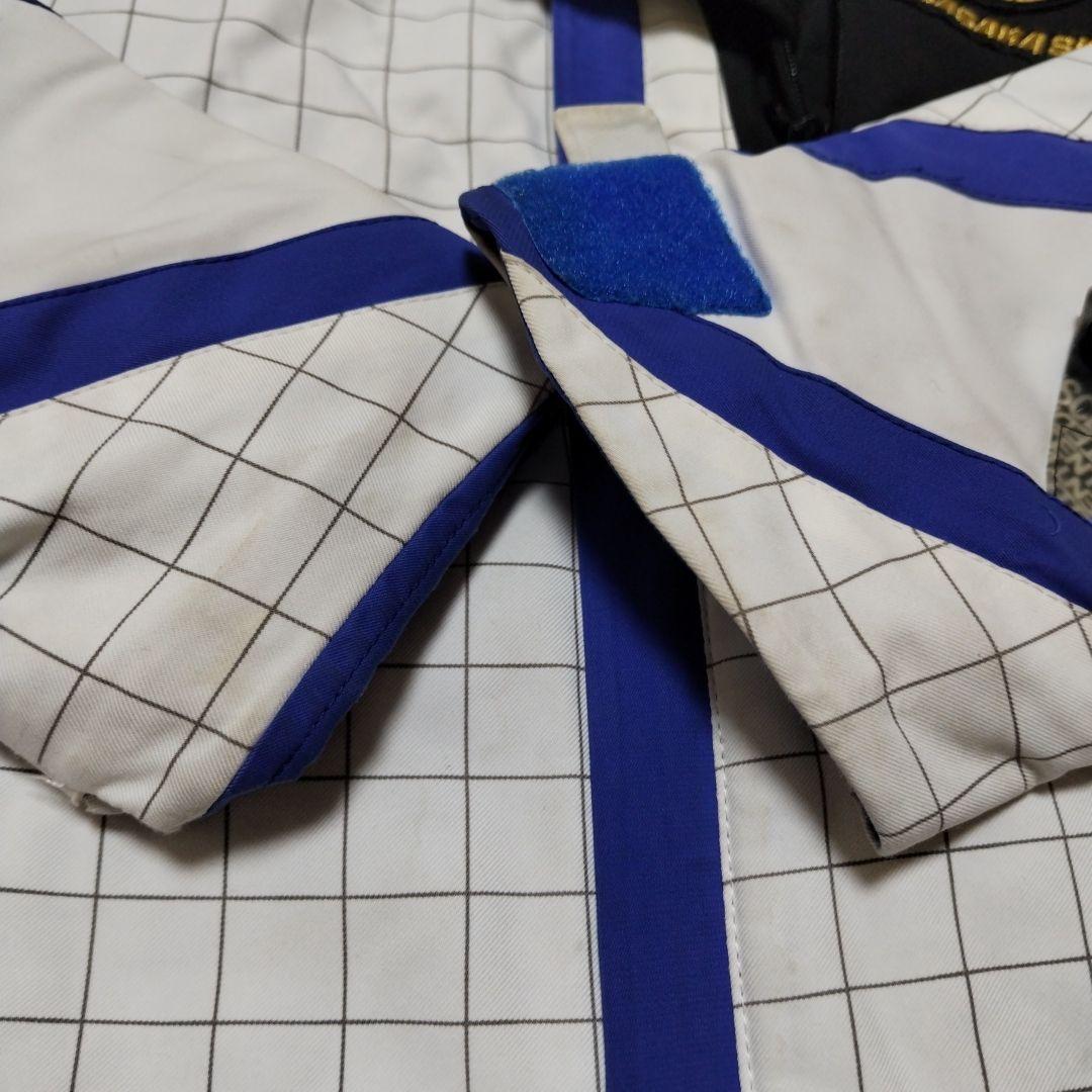 OGASAKA スキーウェア(デサント製)　上XS　下S　ホワイト×ブルー