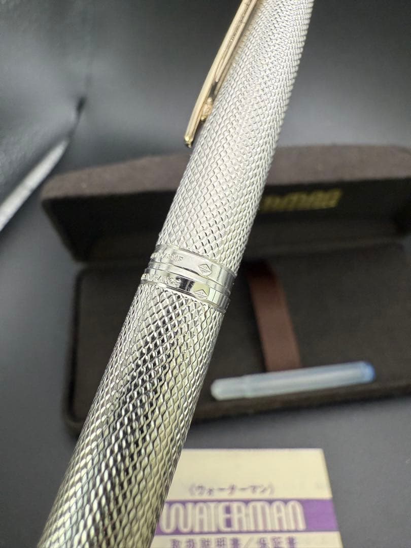 WATERMAN 万年筆 CF-77R 銀張 バーレイ