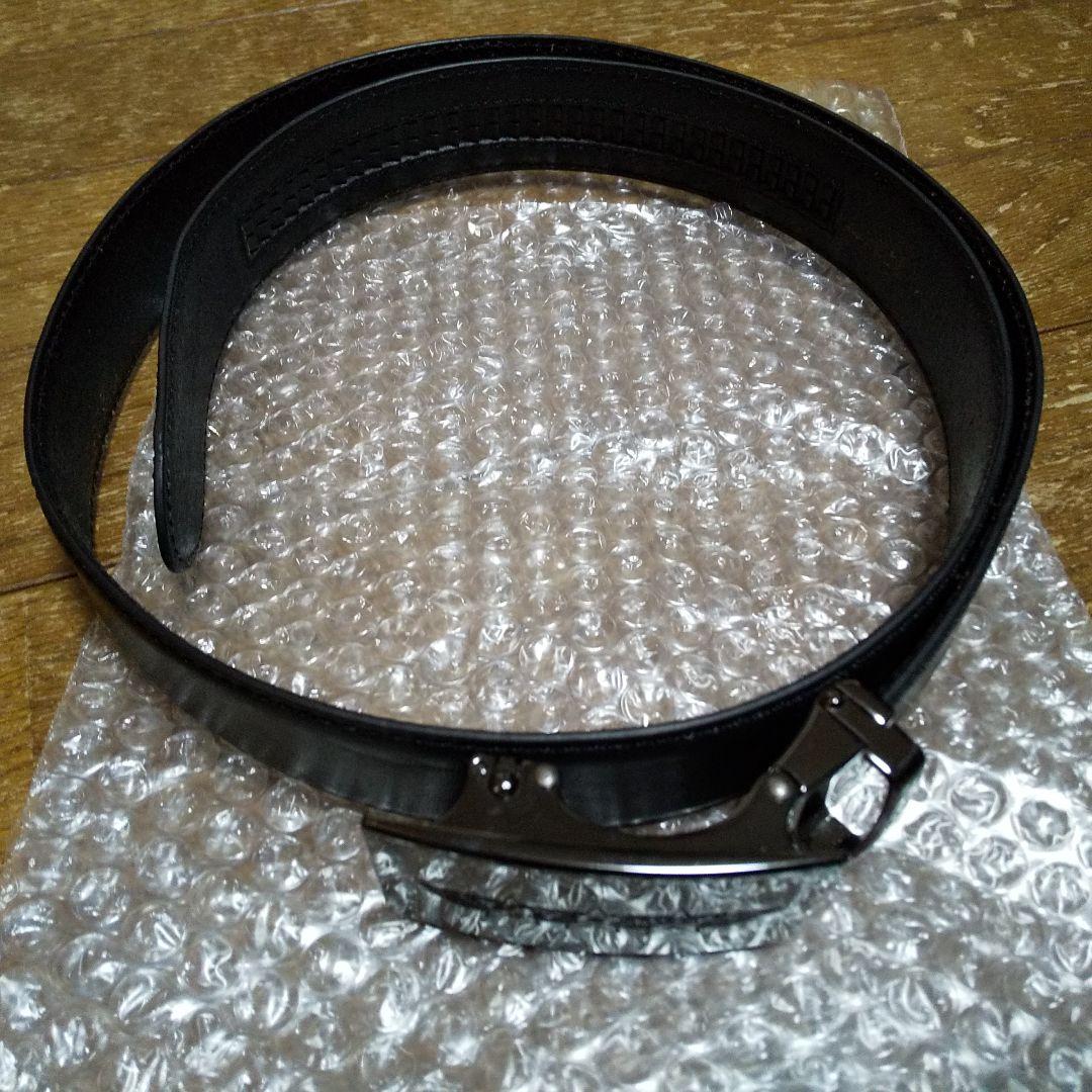 矢沢永吉様、スライドレザーベルト（羽ロゴ）ブラック、バックル仕様です。