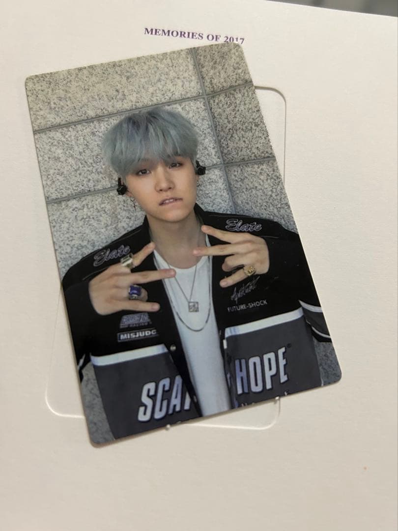 BTS memories SUGA 2017 トレカ（公式）台紙付き