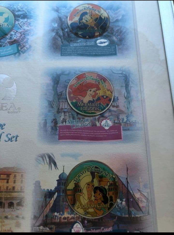 東京ディズニーシー開業記念デコラティブピクチャーメダルセット　額入り　未使用