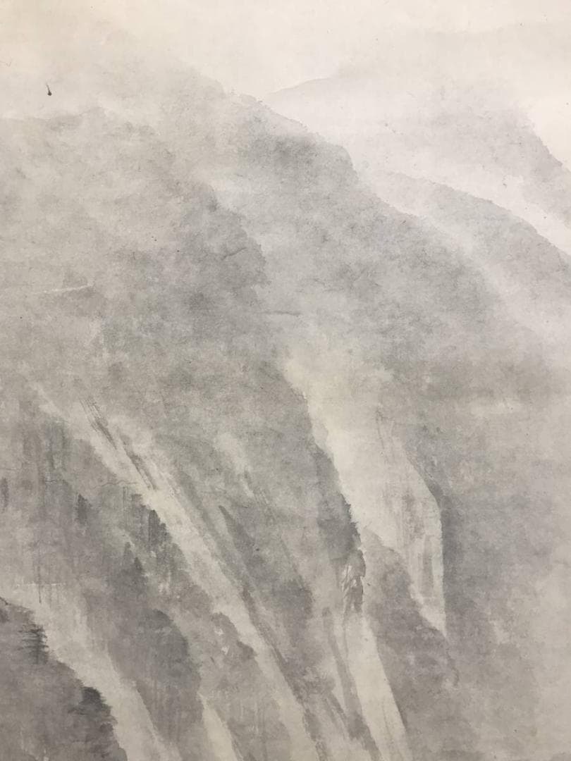 【真作】住千代数/渓流図/鳥取県出身/山水図/掛軸☆宝船☆AD-577