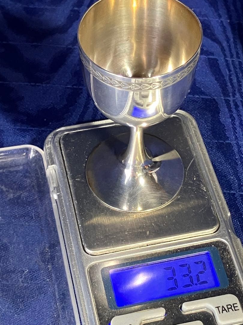 服部時計店　明治大正時代　銀杯　酒器　アンティーク　純銀　燕刻印