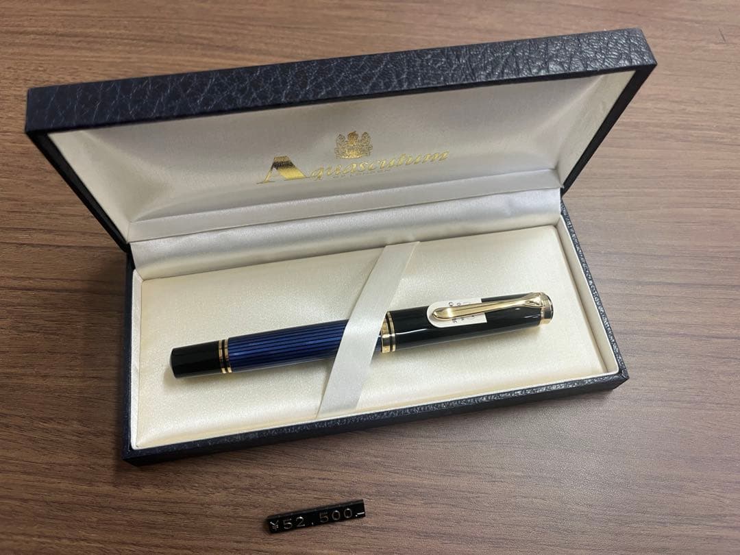 万年筆 専用ケース付き 青縞 高級筆記具