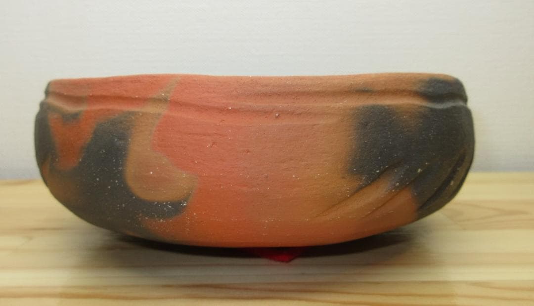 送料込【逢絢亭】茶道具 灰器 赤楽 素焼 風炉用 吉村楽入 共箱入り