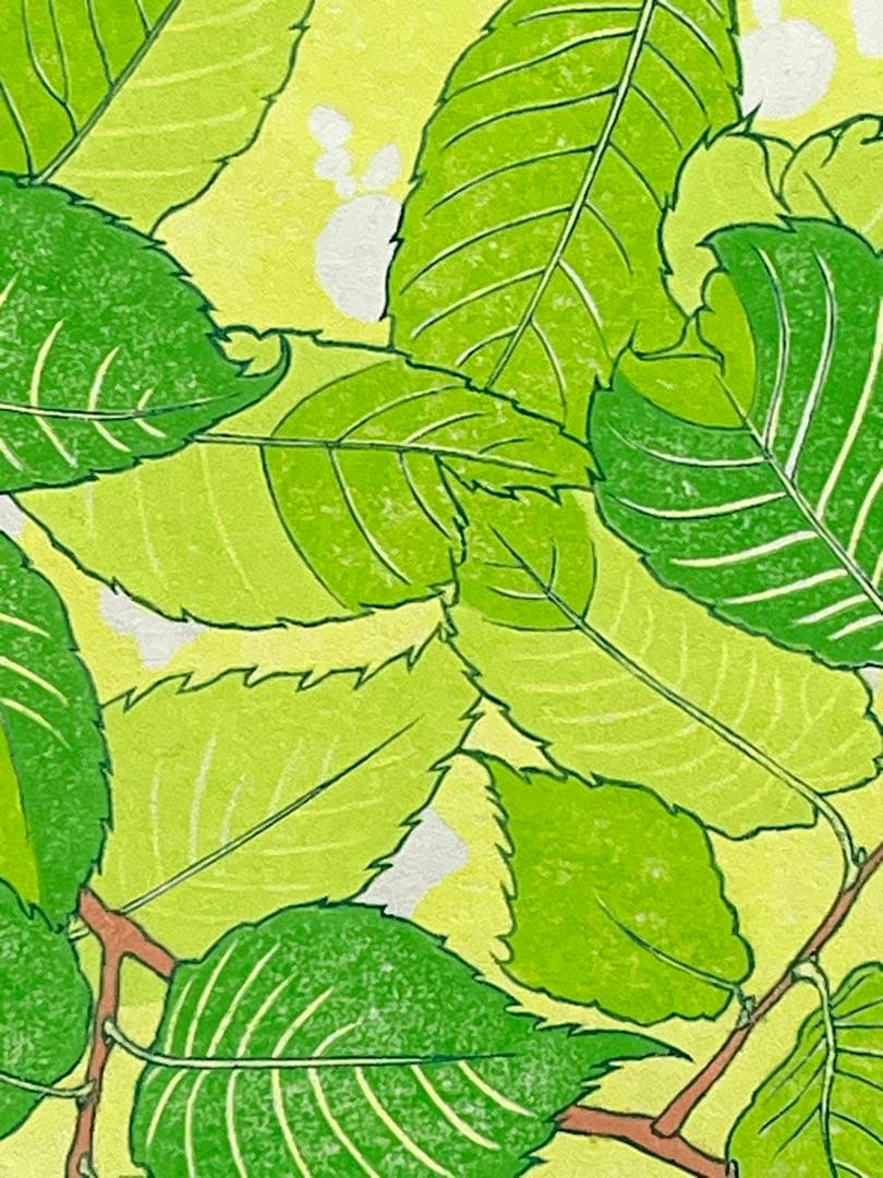 木版画 #『Green green』