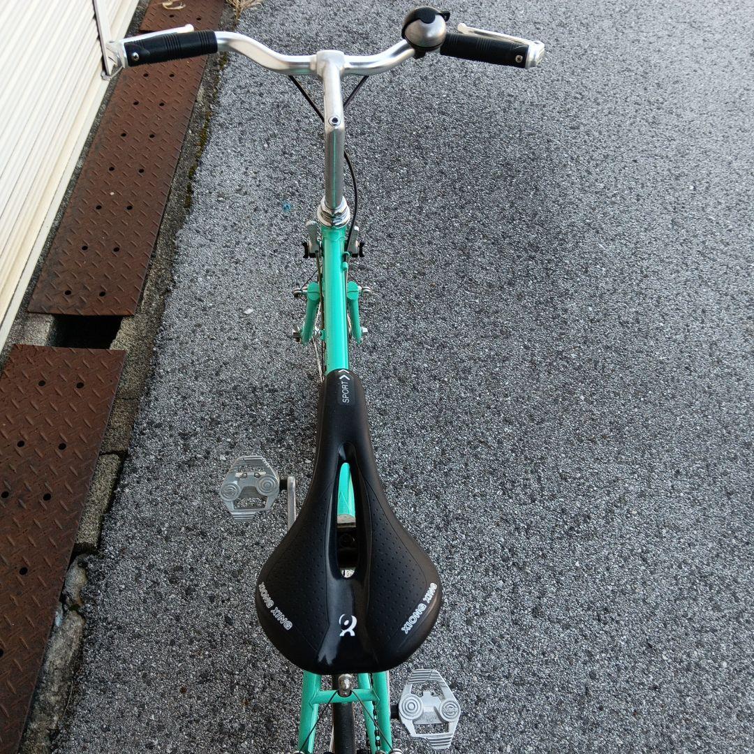 ターコイズ スチールフレーム 小径自転車