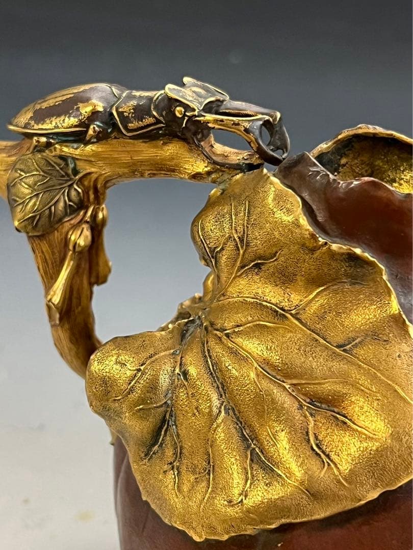 クリストフル　ブロンズ　花瓶　作家H.Varenne 1900年　レア