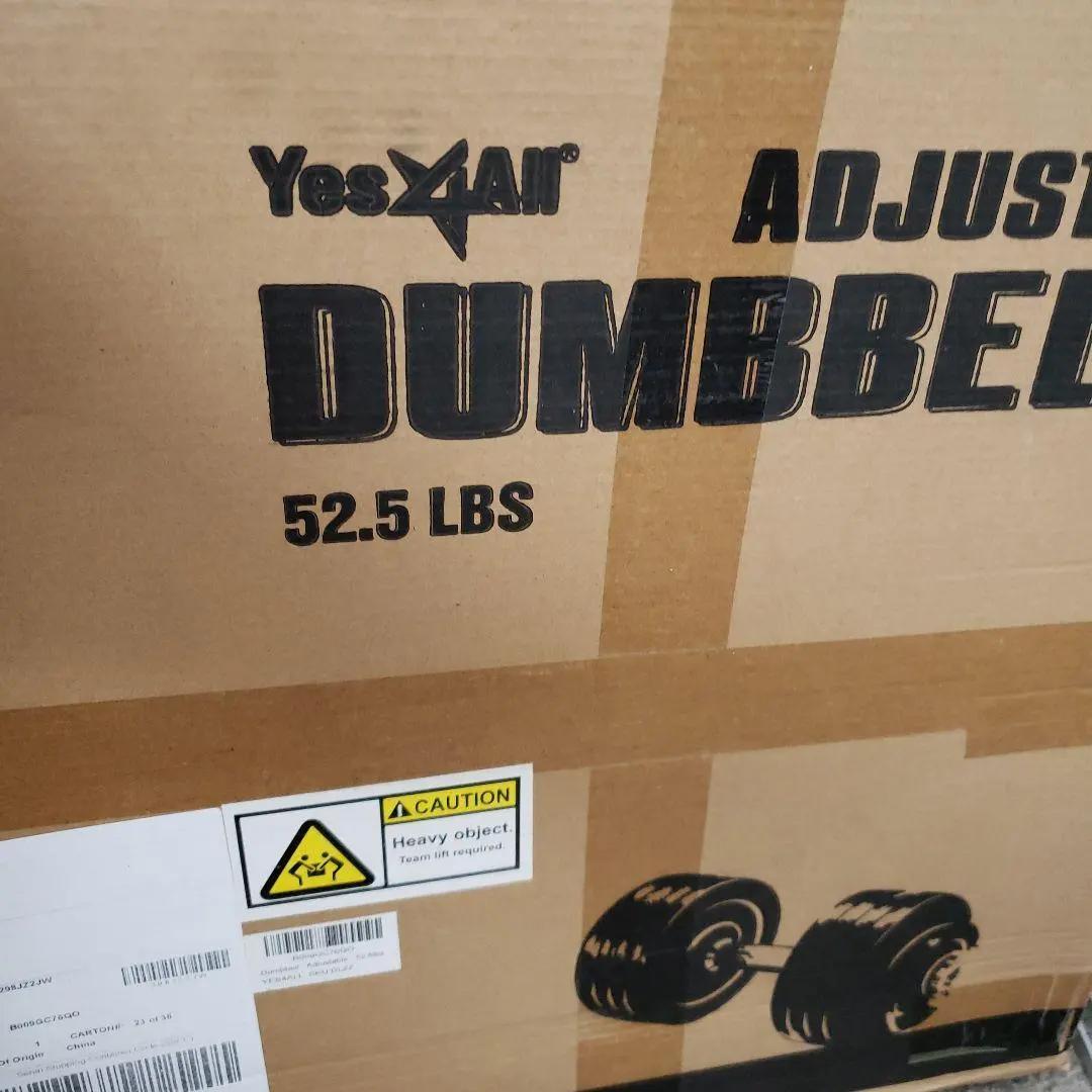 Yes4All アジャスタブルダンベル 52.5 ポンド