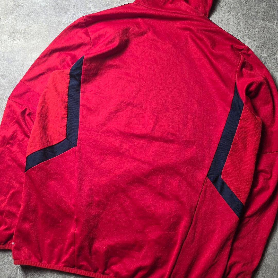 激レアadidasアディダスアーセナルトレーニングトップサッカーシャツ赤2XO