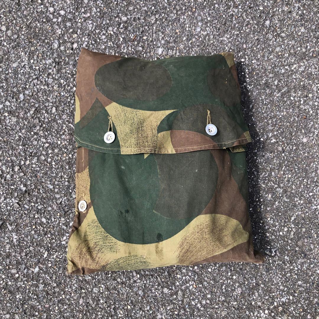 希少 ベルギー軍 ブラッシュストロークカモ パップテント 軍幕 シェルターハーフ