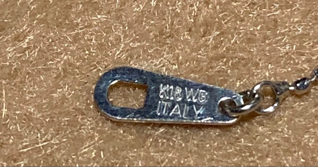 18金WG チェーン　ペンダントヘッド