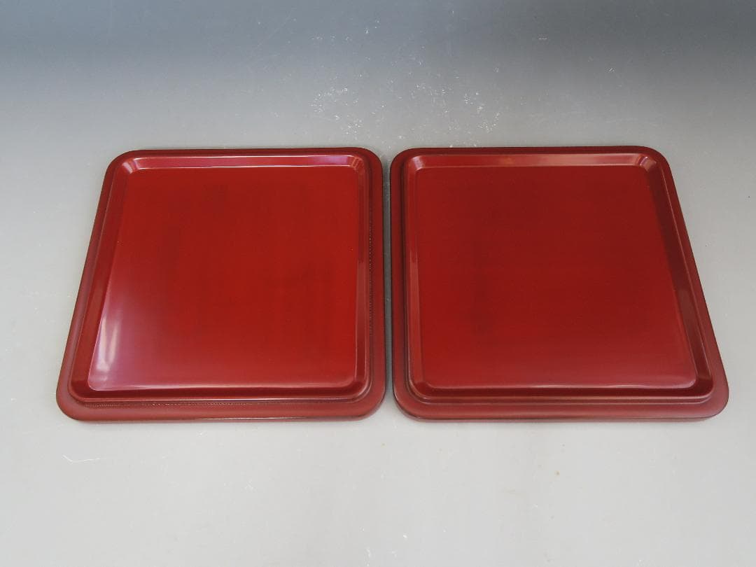 【輪島塗】根来研出 五段重 堅牢優美 徳野漆器店 朱塗 蓋二枚付 天然木 共箱