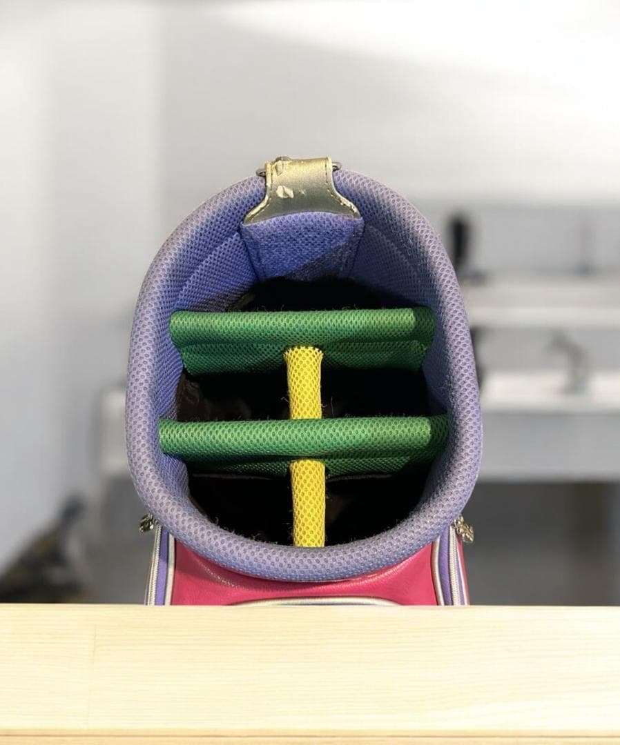 送料無料/美品　M-U SPORTS ピンク ゴルフバッグ/キャリー付き