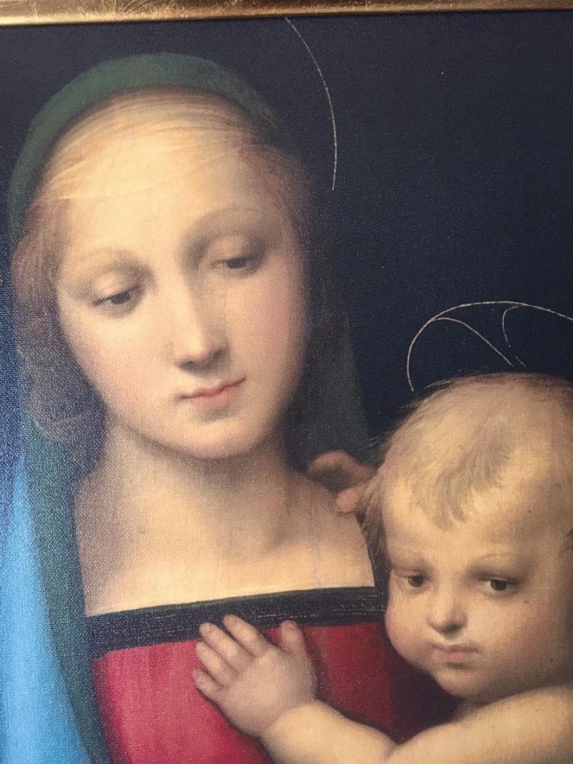 ラファエロ 「大公の聖母」 印刷画 額縁付き 額縁 額装 金縁