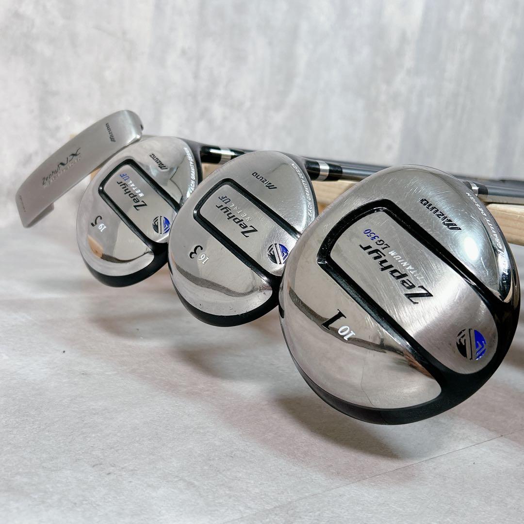 V300 ミズノ ZEPHYR メンズ ゴルフ クラブ フルセット 豪華 青