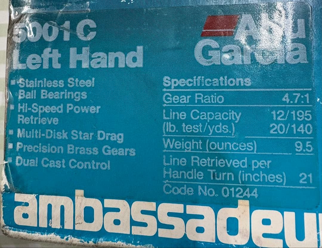 アブガルシア アンバサダー 5001C 左ハンドル Abu Garcia LH