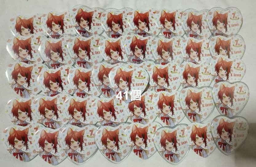 すとぷり　莉犬　缶バッチ　7周年　ハートの缶バッチ