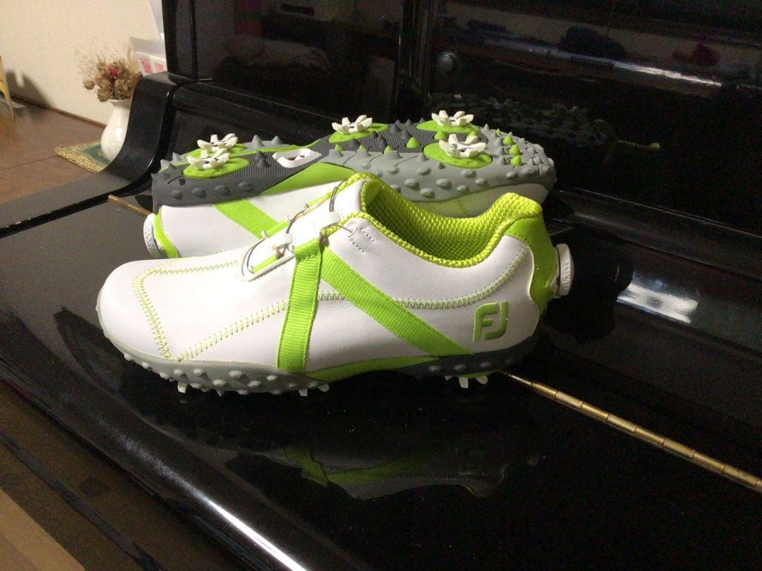 FootJoy ゴルフシューズ 女性用 M ホワイト/ライム