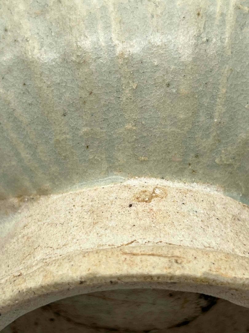 北宋時代　青白磁刻花牡丹文双耳瓶　景徳鎮　影青　唐物　古賞物(E-76)