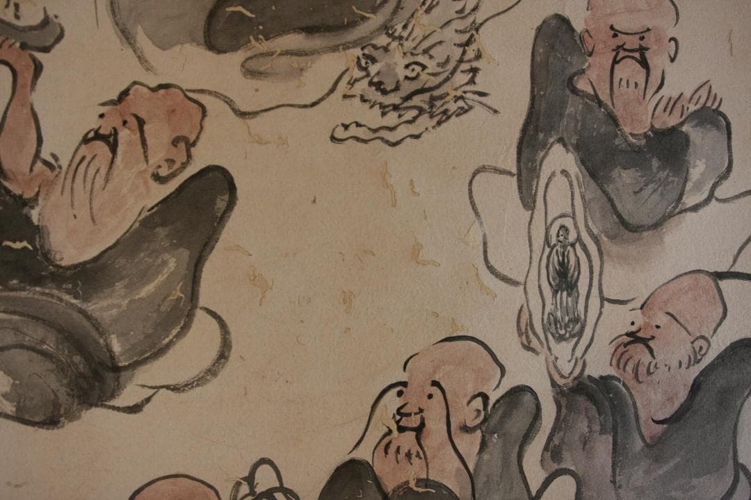 十六羅漢の図　在銘あり　箱無しは2000円お値引き