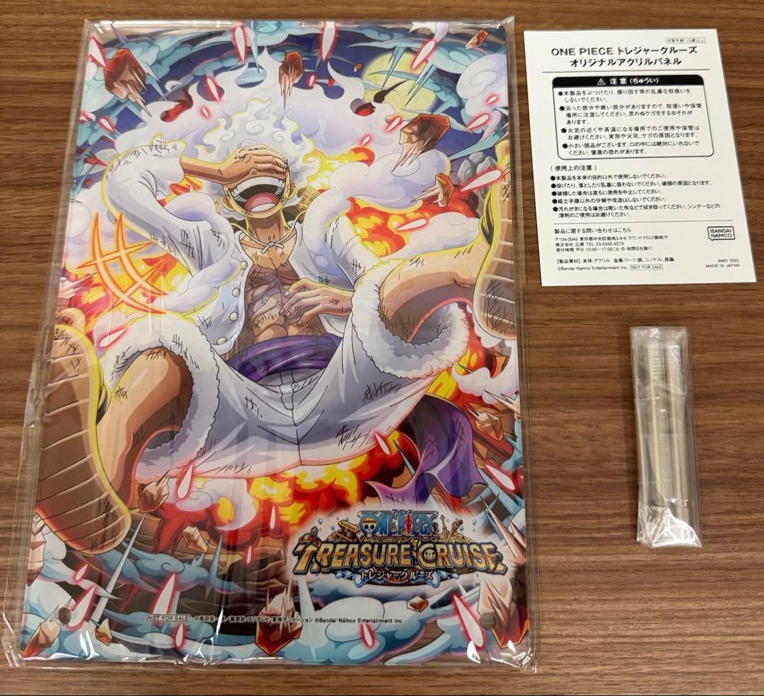 希少！【非売品】新品ONE PIECEトレジャークルーズ　ルフィアクリルパネル