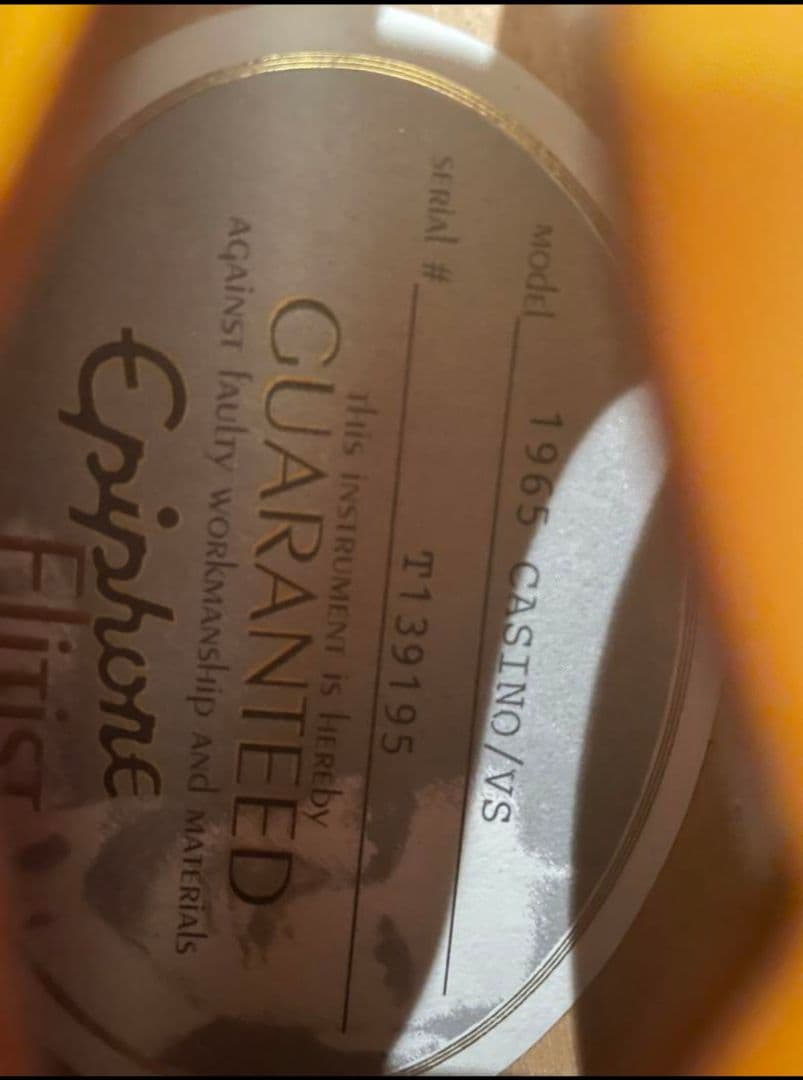 本日限り価格　Epiphone Casino エリーテスト　ジョン・レノン