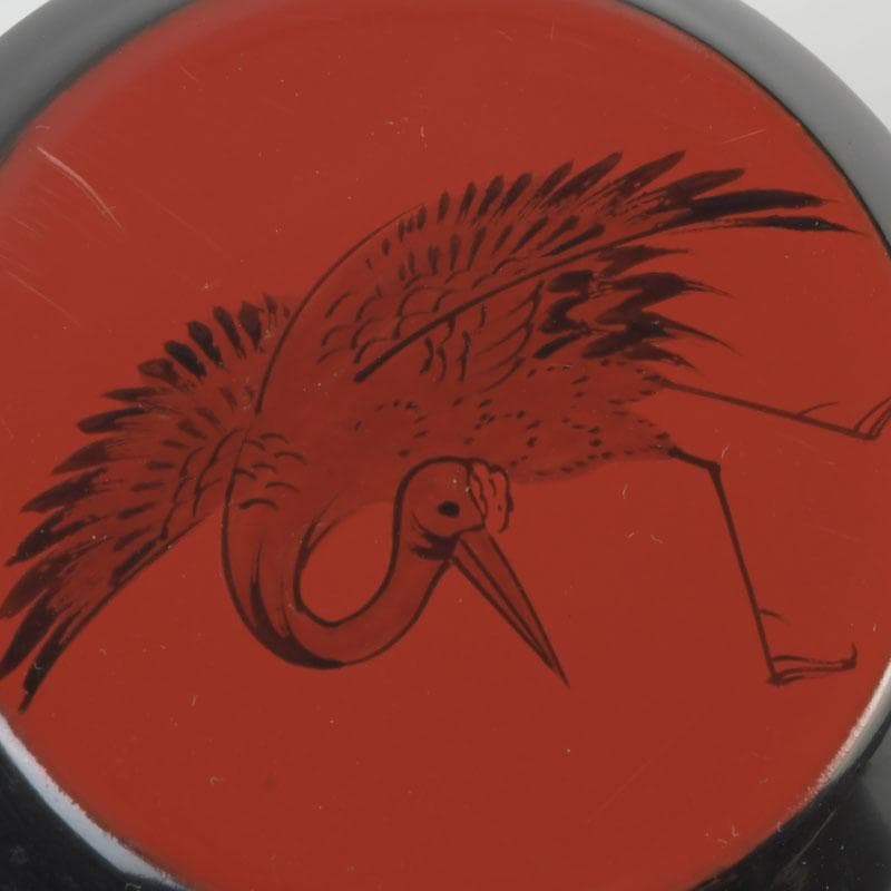 茶道具　輪島塗　岡本陽斎作　日の出棗　共箱　V　9831