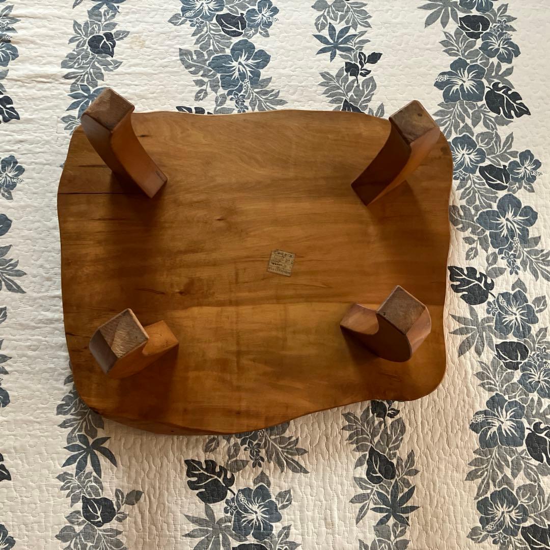 深谷木工 木製 天然木 欅材 一枚板 脚付き センターテーブル※今日だけ特価！