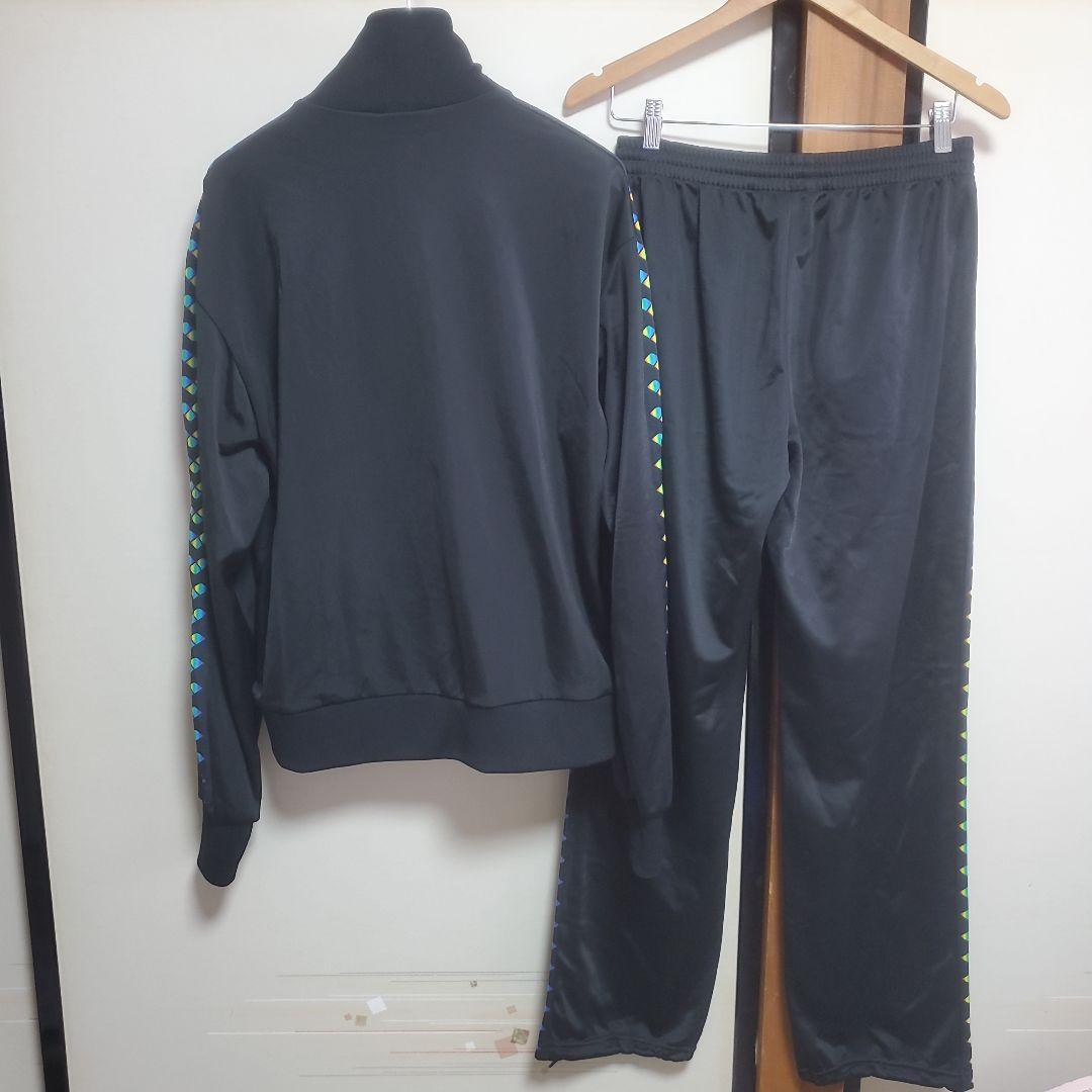 【美品】arena　トラックジャケット&パンツ　ブラック　日本製　L&XLサイズ