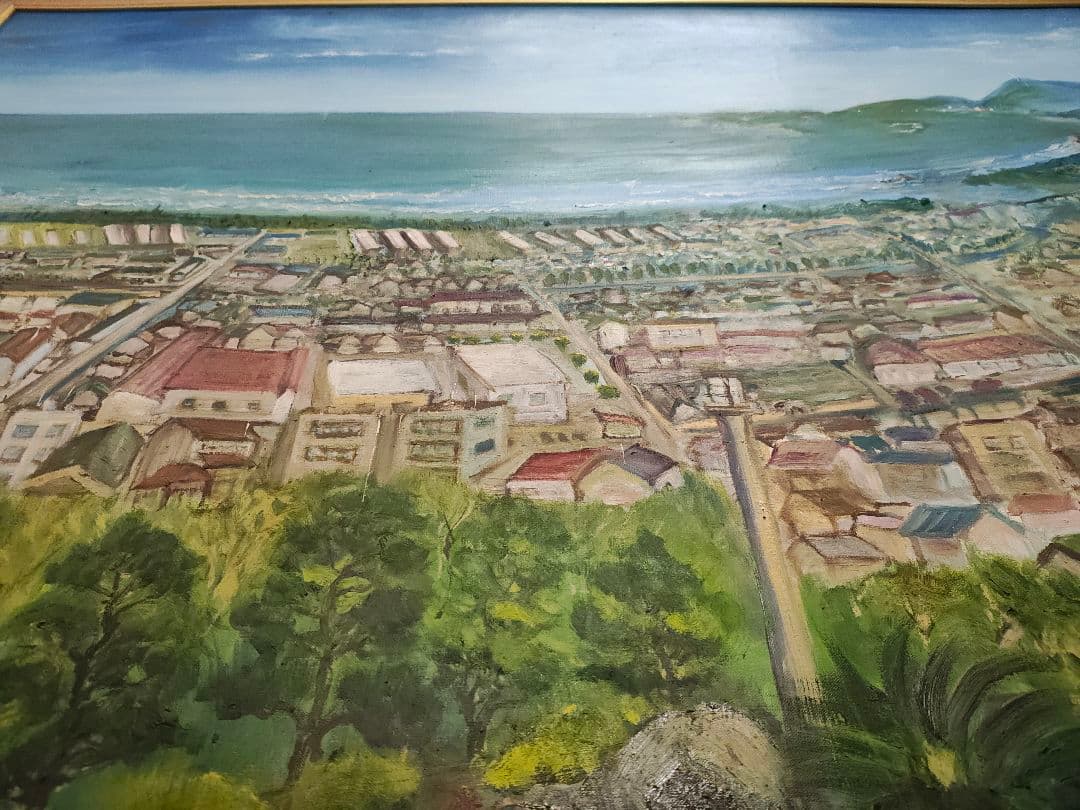 【送料込】F50号 額縁（鑑賞用額縁)＆油彩画セット ※裏板なし