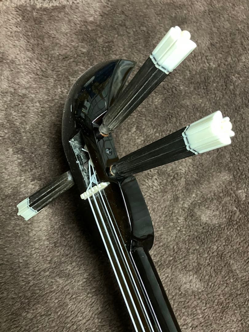 沖縄三線貴重八重山黒木与那城型本皮一枚張りスンチ塗り期間限定出品