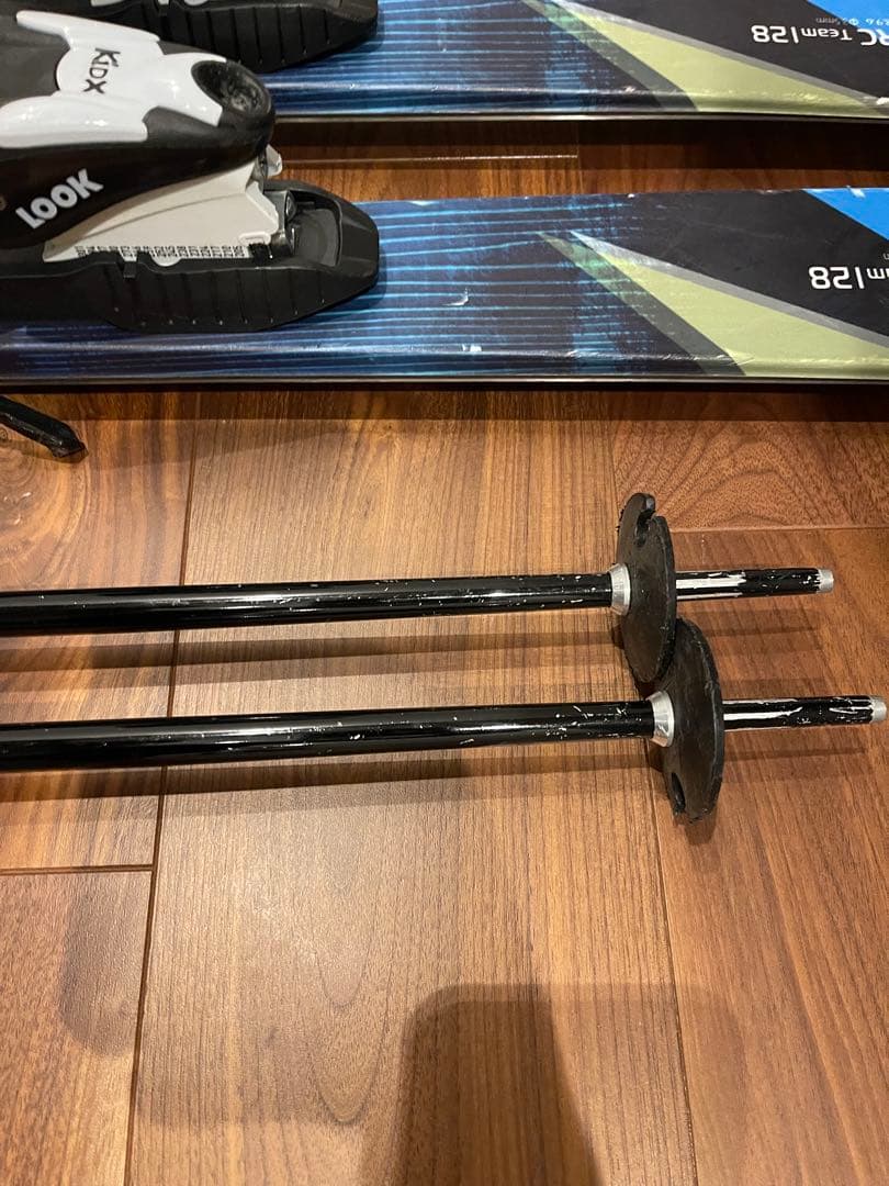 HART QUEST RC 子供用スキー板 128㎝　ストック90㎝ 2点セット