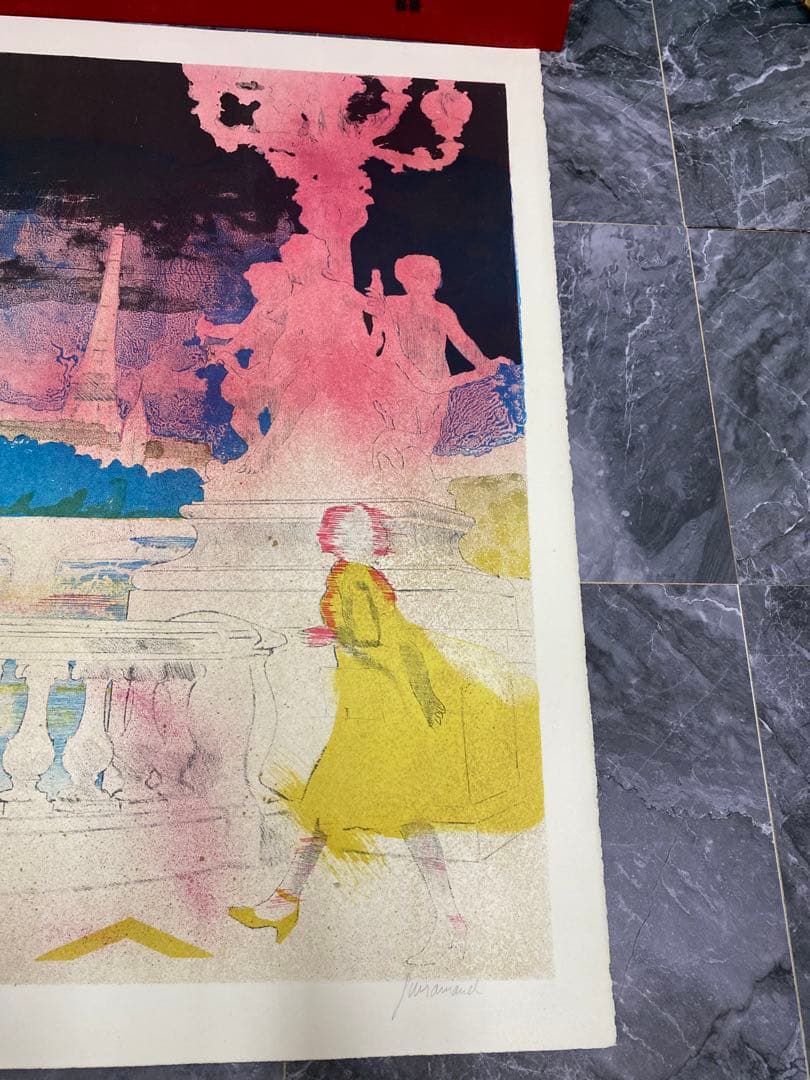 【希少】5枚セット　セーヌ川に沿ってリトグラフ