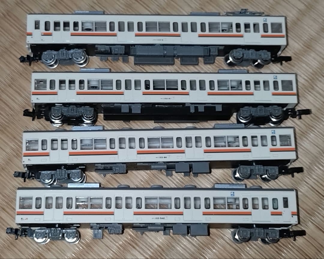 ☆TOMYTEC 鉄コレ JR103系東海色更新車4両セット動力化済み☆