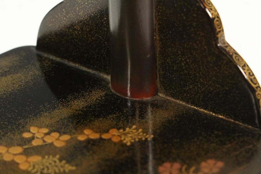 古美術 草花流水 山水蒔絵 香炉台(K-A901)