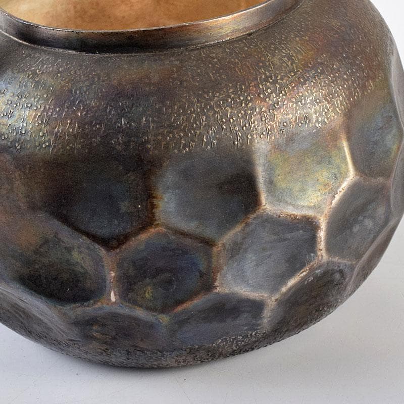 煎茶道具　いぶし銀　槌目　銀瓶　湯沸　急須　重さ約262g　C　8043