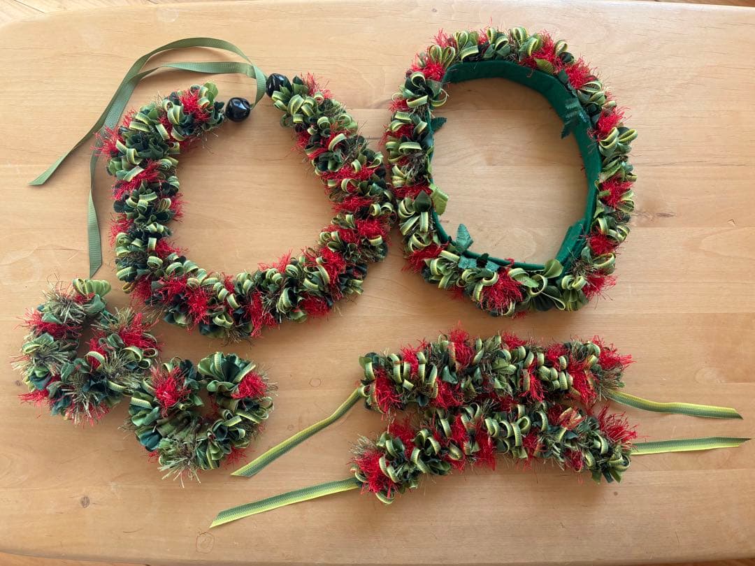 フラ　タヒチアン　レフアリボンレイ6点セット