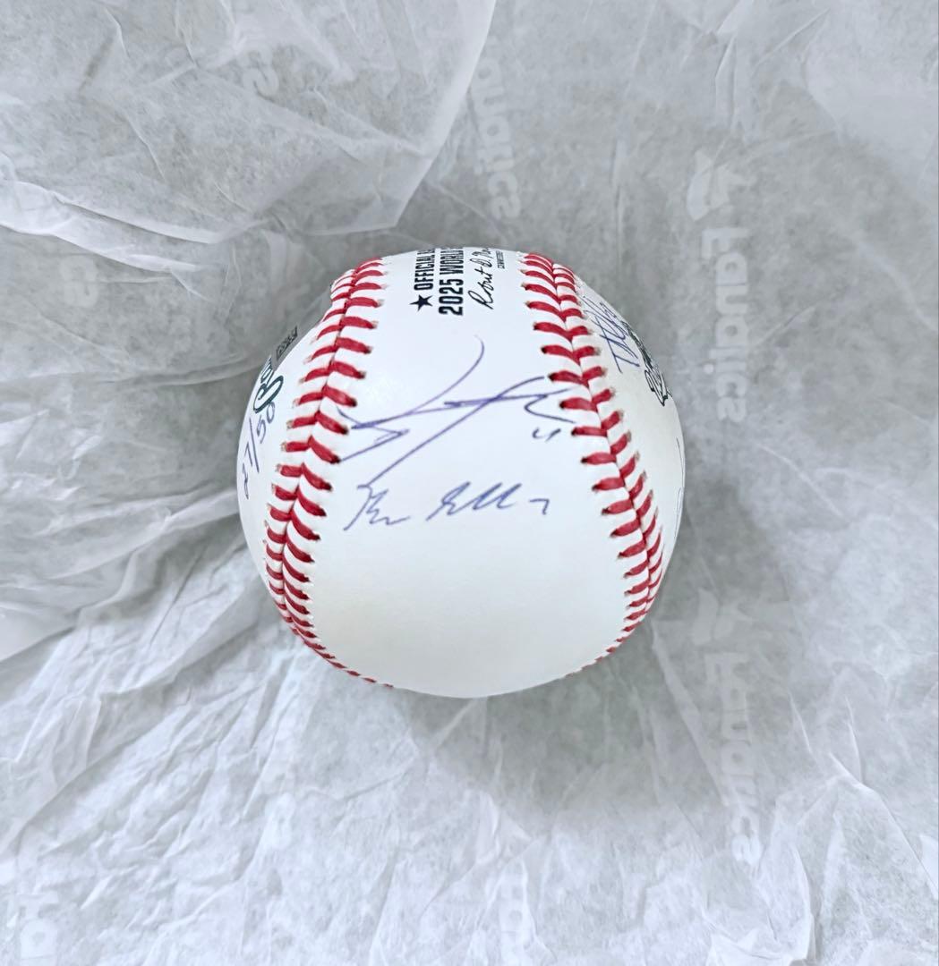 MLBドジャース 2025ワールドシリーズ優勝記念7選手直筆サインボール