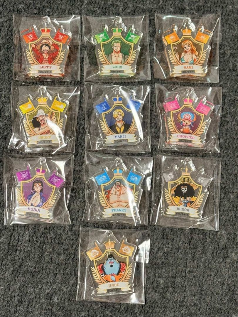 ONE PIECE 10th PARTY！エンブレム風キーホルダー 麦わらの一味