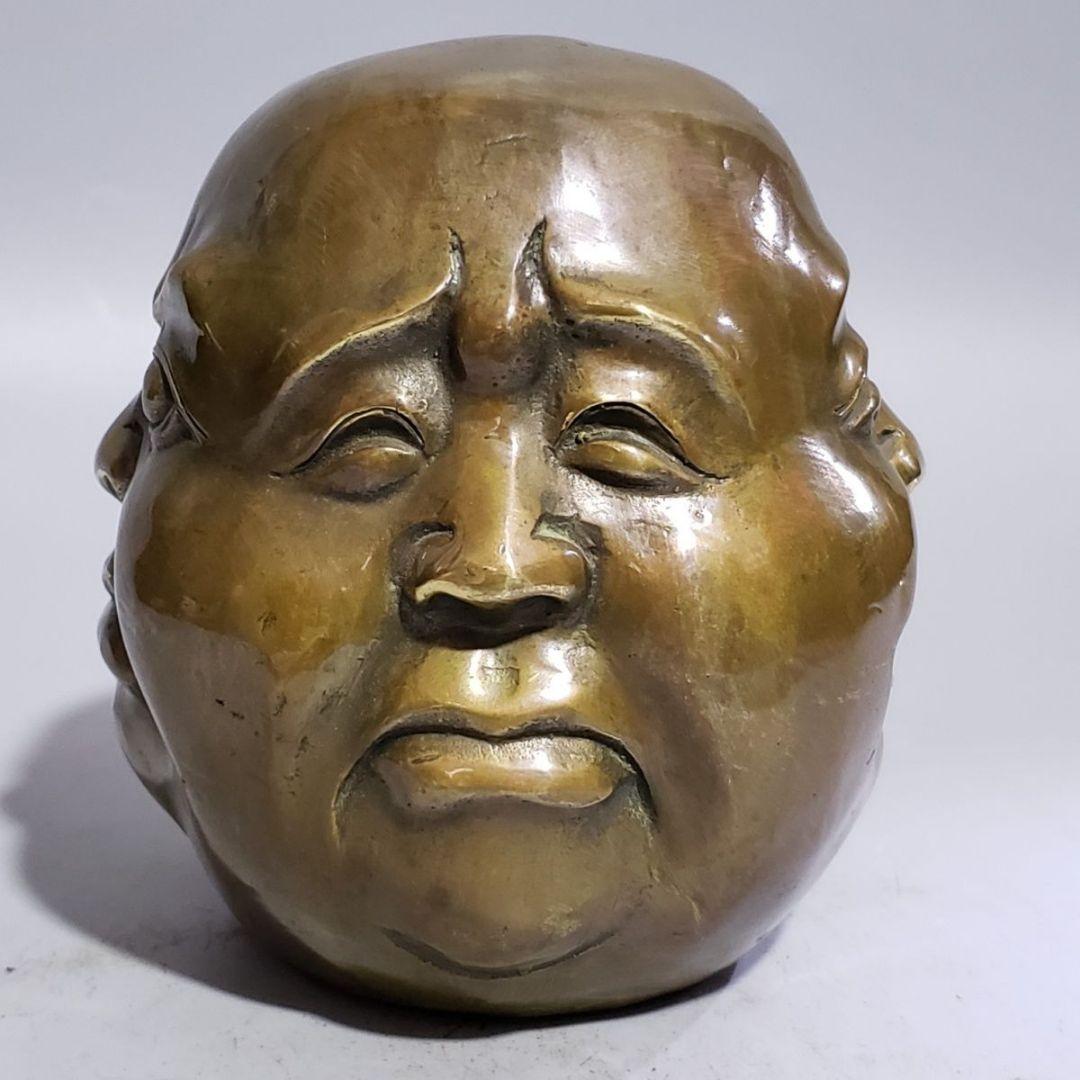 仏教美術 四面仏 人生四相喜怒哀楽 銅製品 書道具 文房具 装飾品 工芸品 置物