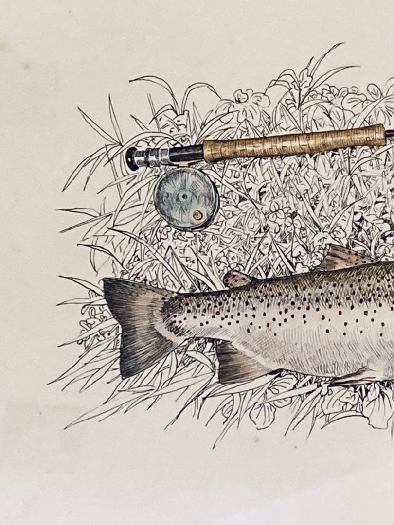 【AHPL】安藤吉彦氏　ニジマス絵画　ハンドメイド　激レア Y.Ando ルアー