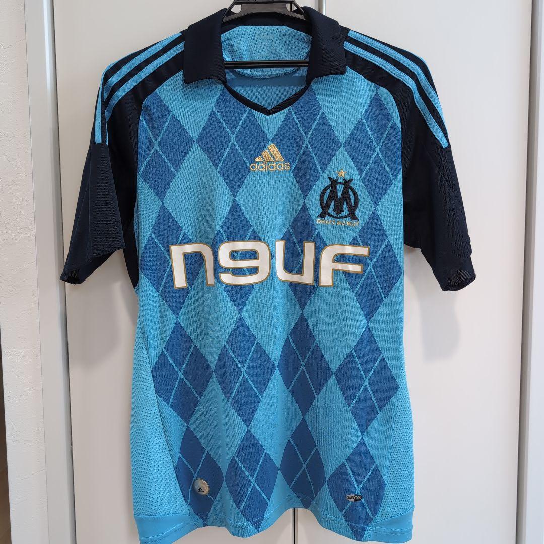 【即購入⭕】adidas オリンピック・マルセイユ シャツ 水色/黒