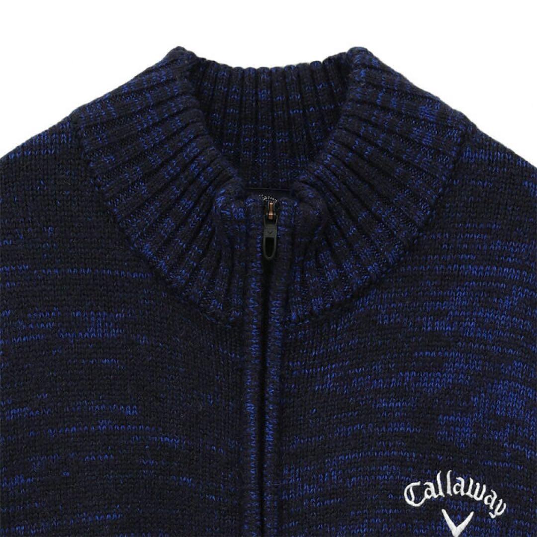 キャロウェイ ゴルフウェア 長袖セーター メランジグラデーションフルジップニット