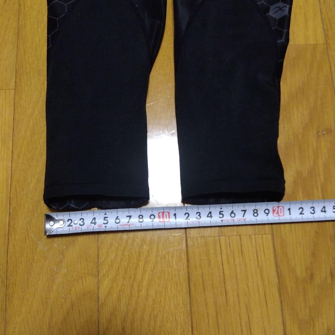 CW-X ブラック トレーニングタイツ M ハニカム柄