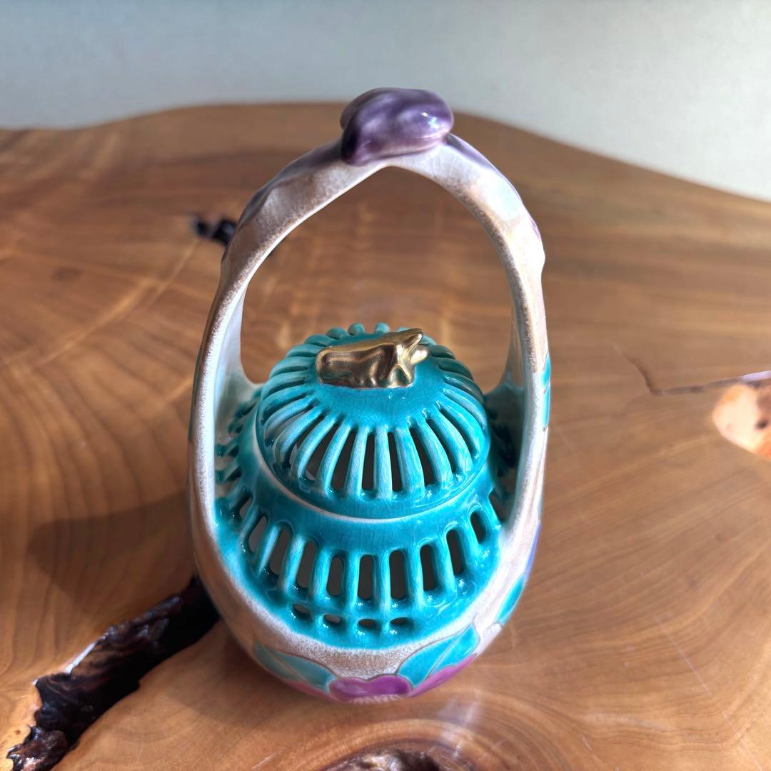 京焼 仁清椿高炉 平安 小川与山 与山窯 共箱